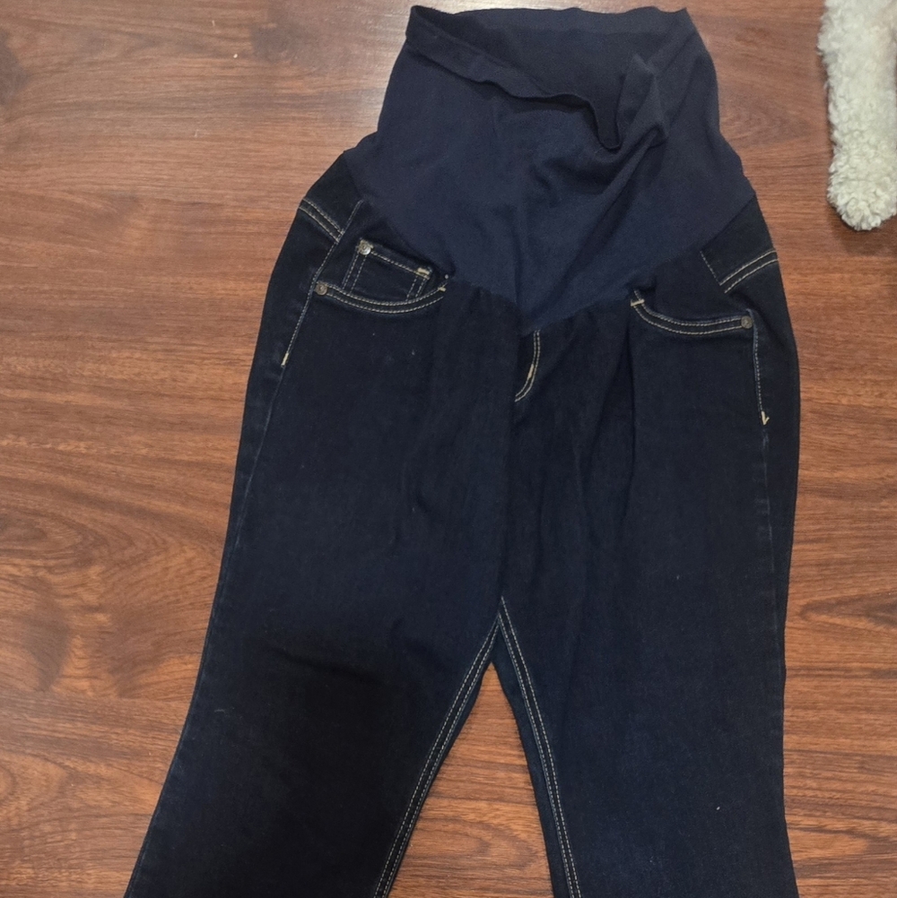 Indigo Blue Women's Straight Leg Jeans - Dark Blue